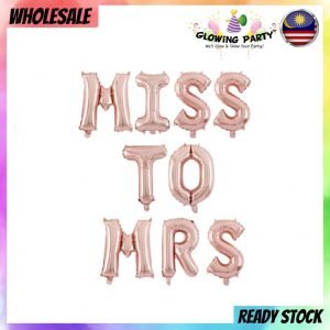 Letter Banner/Party Flag (Foil Balloon) - MISS TO MRS