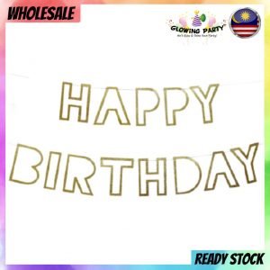 Letter Banner/Party Flag - HAPPY BIRTHDAY (Die Cut Outside Assorted)