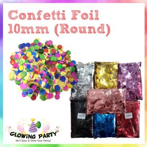 Confetti Foil 10mm Round (200gram)