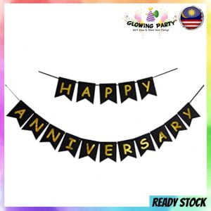 Letter Banner/Party Flag - HAPPY ANNIVERSARY